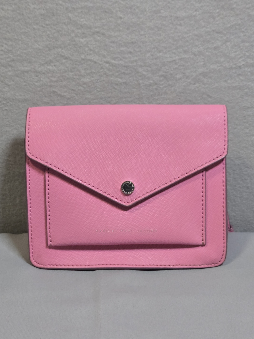 Marc By Marc Jacobs Saffiano Leather Pink Mini Envelope Crossbody Bag